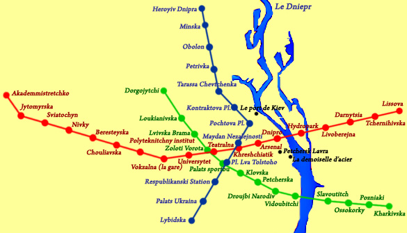 plan du métro de Kiev